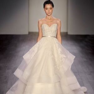 Lazaro Ivory Organza Spring 2016 - Style 3601